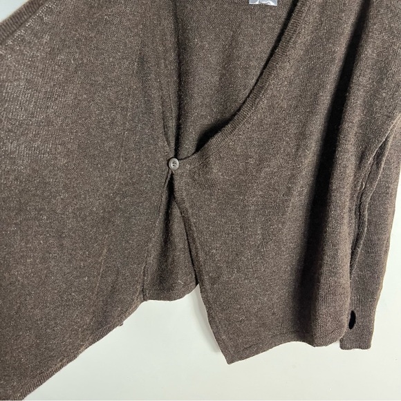 Betabrand Black Sheep Wrap Sweater S/M Brown Wool/Alpaca Blend Hooded Cardigan - Picture 7 of 13